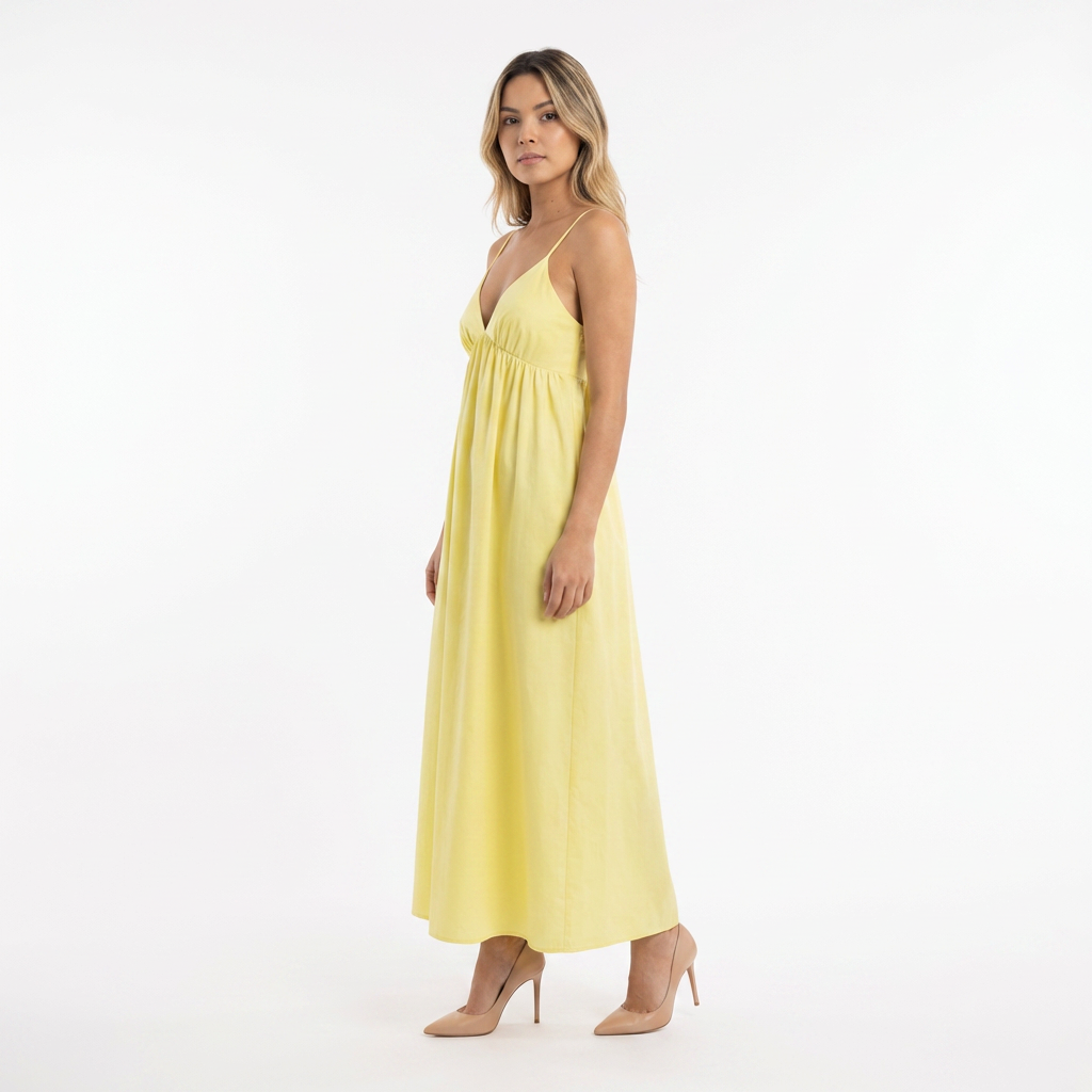 Vestido largo mujer escote espalda abierta