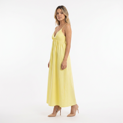 Vestido largo mujer escote espalda abierta