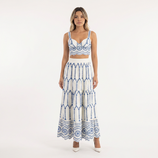 Vestido Mujer Estampado Verano Ajuste Conjunto - Mavetta