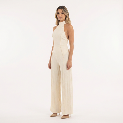 Conjunto Mujer Satén Halter Asimétrico