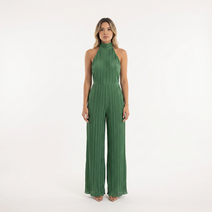 Conjunto Mujer Satén Halter Asimétrico