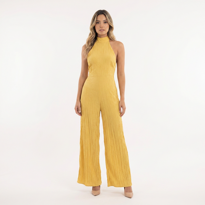 Conjunto Mujer Satén Halter Asimétrico