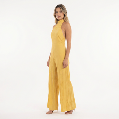 Conjunto Mujer Satén Halter Asimétrico
