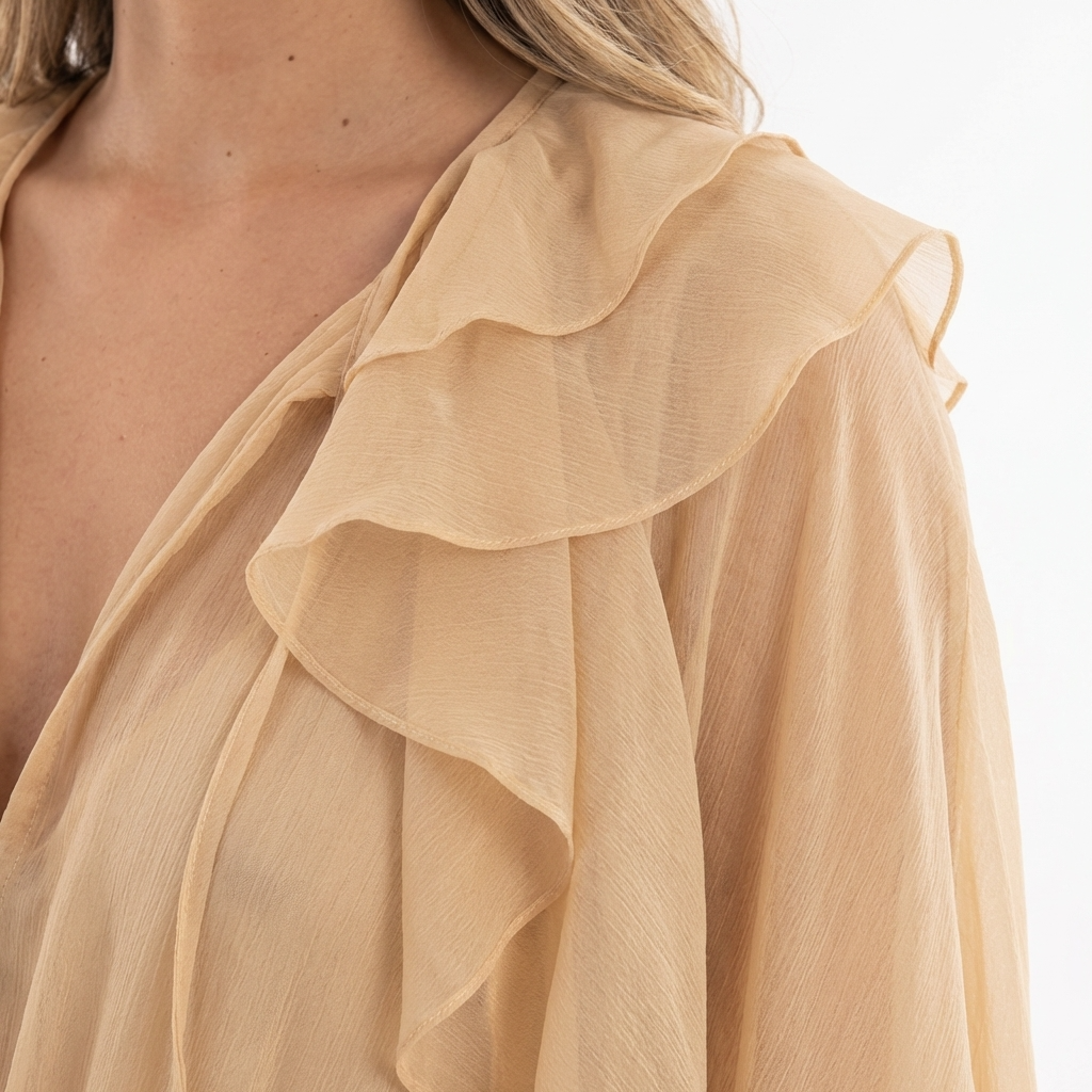 Vestido largo mujer gasa transparente estilo boho playa