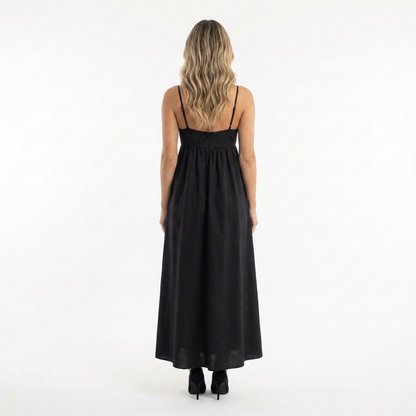 Vestido largo mujer escote espalda abierta