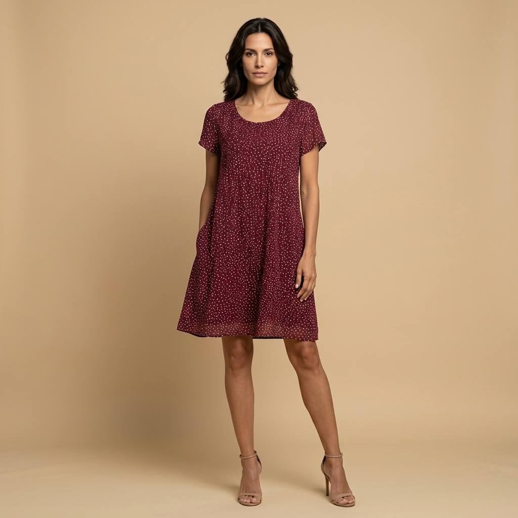 Vestido Corto Mujer Estampado Floral Escote en V Bolsillos
