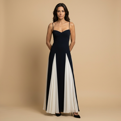 Vestido Largo Mujer Corsé Paneles Corte A - Mavetta