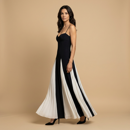 Vestido Largo Mujer Corsé Paneles Corte A