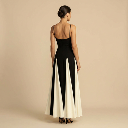 Vestido Largo Mujer Corsé Paneles Corte A