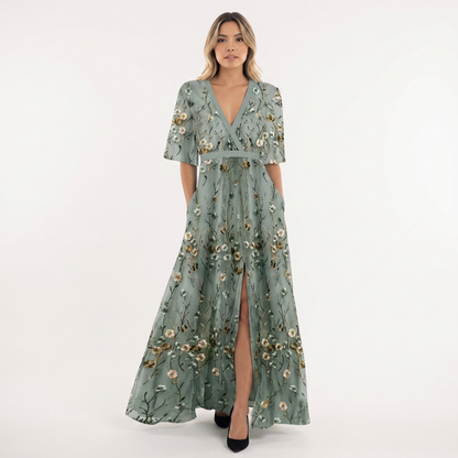 Vestido largo mujer estampado floral corte maxi - Mavetta