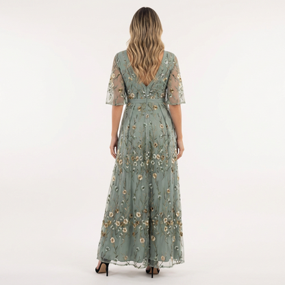 Vestido largo mujer estampado floral corte maxi