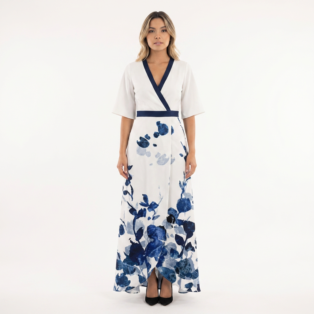 Vestido largo mujer estampado floral corte maxi