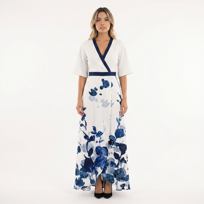 Vestido largo mujer estampado floral corte maxi