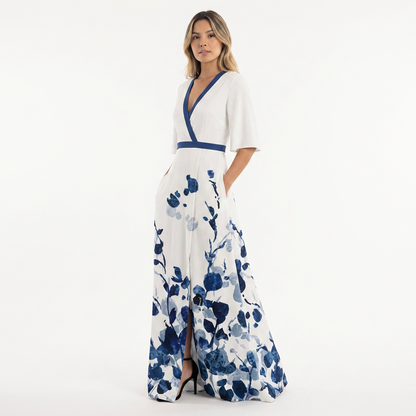 Vestido largo mujer estampado floral corte maxi