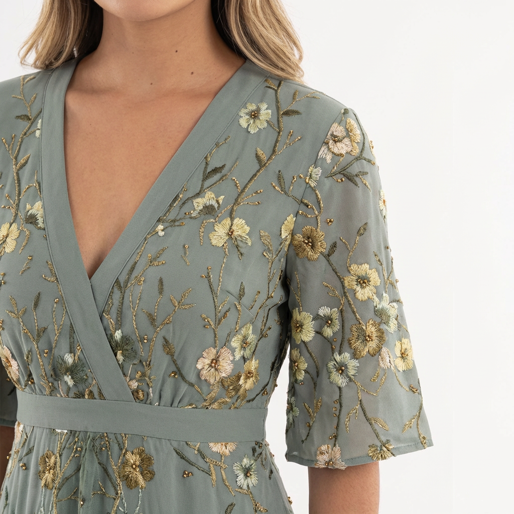 Vestido largo mujer estampado floral corte maxi