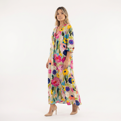 Vestido largo mujer fluido elegante