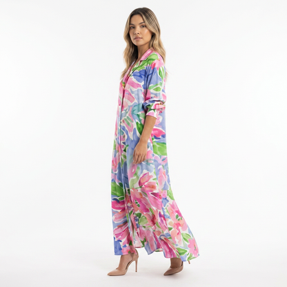 Vestido largo mujer fluido elegante