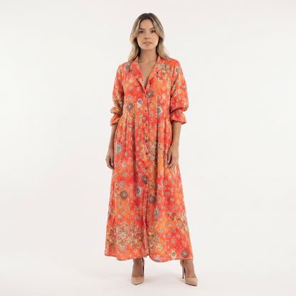 Vestido largo mujer fluido elegante