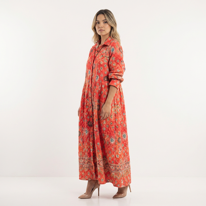 Vestido largo mujer fluido elegante
