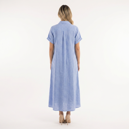 Vestido largo mujer de polo estilo elegante
