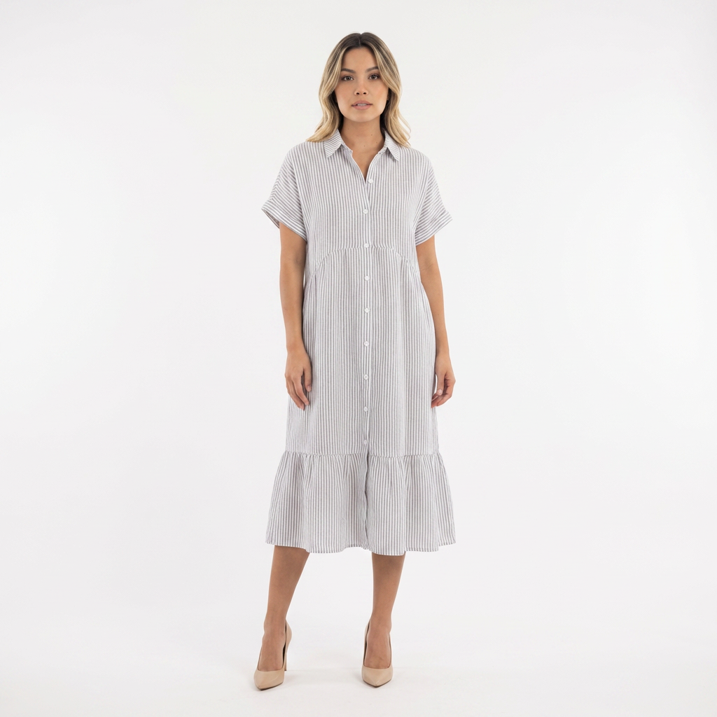 Vestido largo mujer de polo estilo elegante