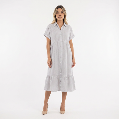 Vestido largo mujer de polo estilo elegante