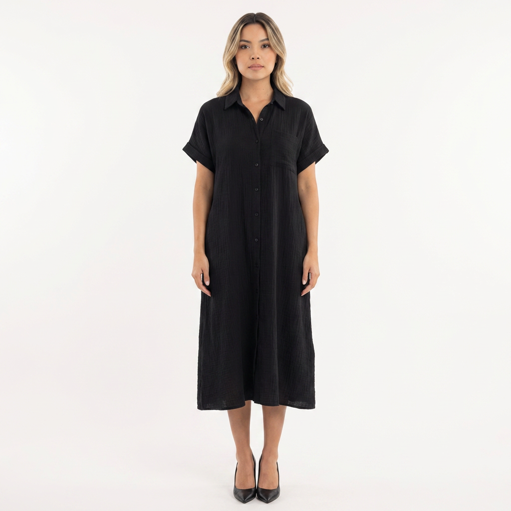 Vestido largo mujer de polo estilo elegante