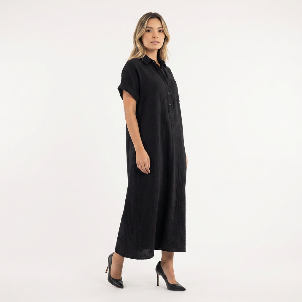 Vestido largo mujer de polo estilo elegante