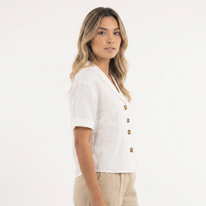 Blusa Mujer Cruzada Manga Larga Ajustada