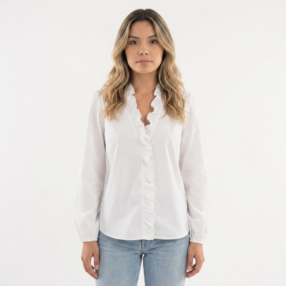 Blusa Mujer de Volantes y Tejido Ligero Ajuste Suelto - Mavetta