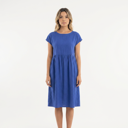 Vestido midi mujer Casual Bolsillos