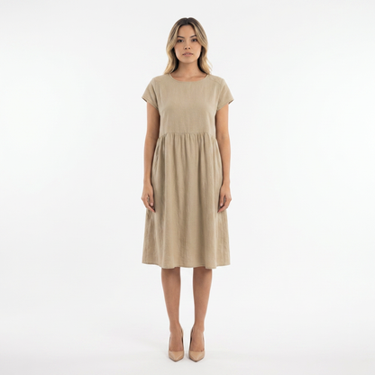 Vestido midi mujer Casual Bolsillos