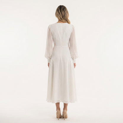 Vestido midi Mujer Manga Larga Ajustado