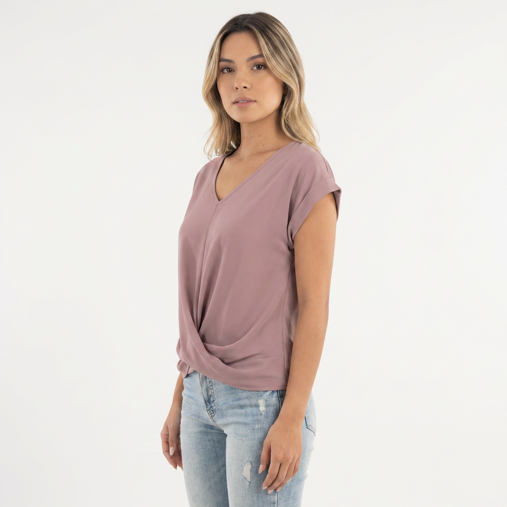 Blusa mujer escote corazón casual