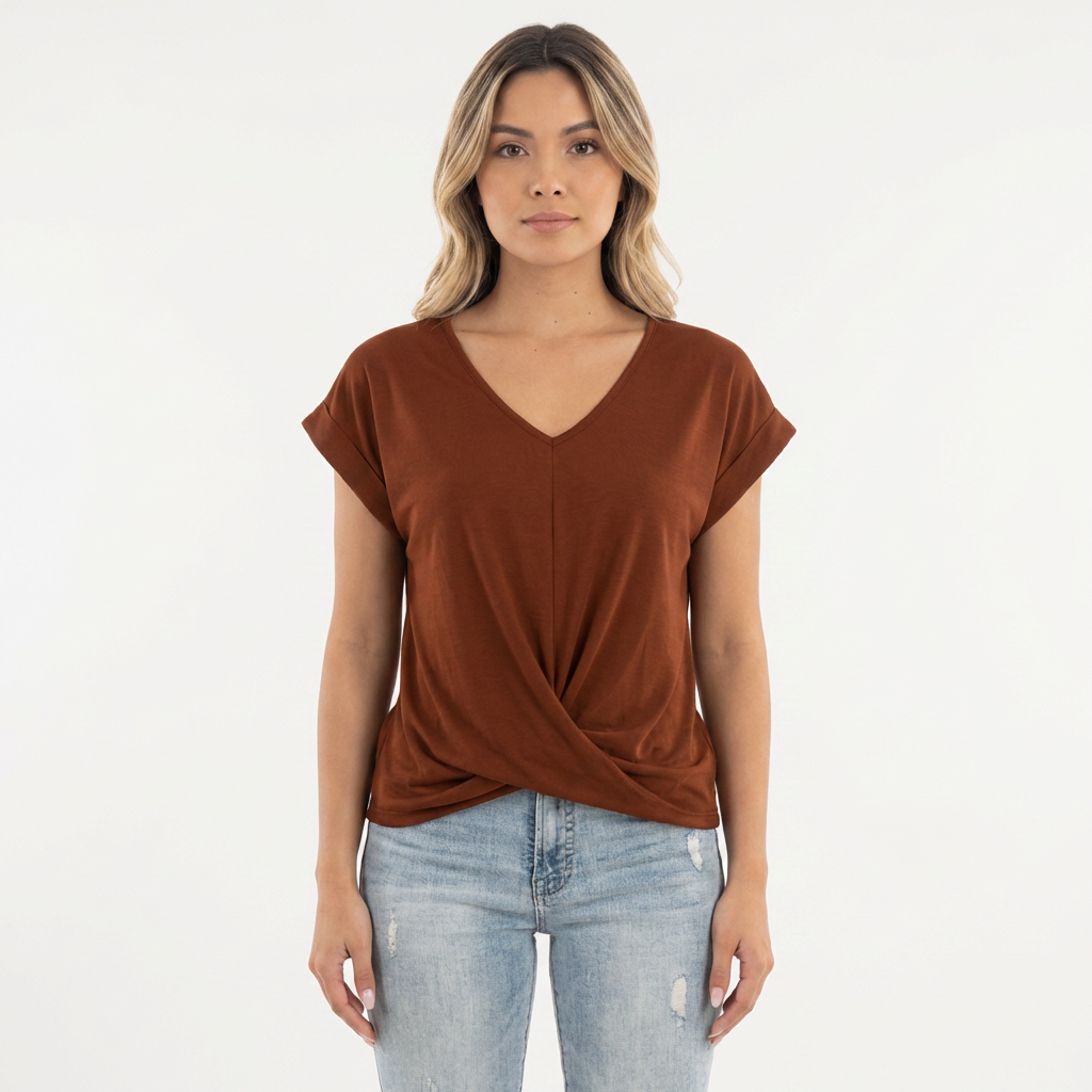 Blusa mujer escote corazón casual