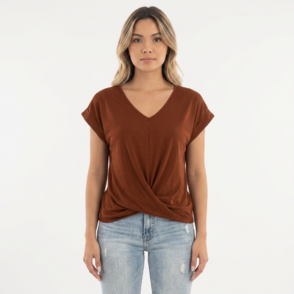 Blusa mujer escote corazón casual