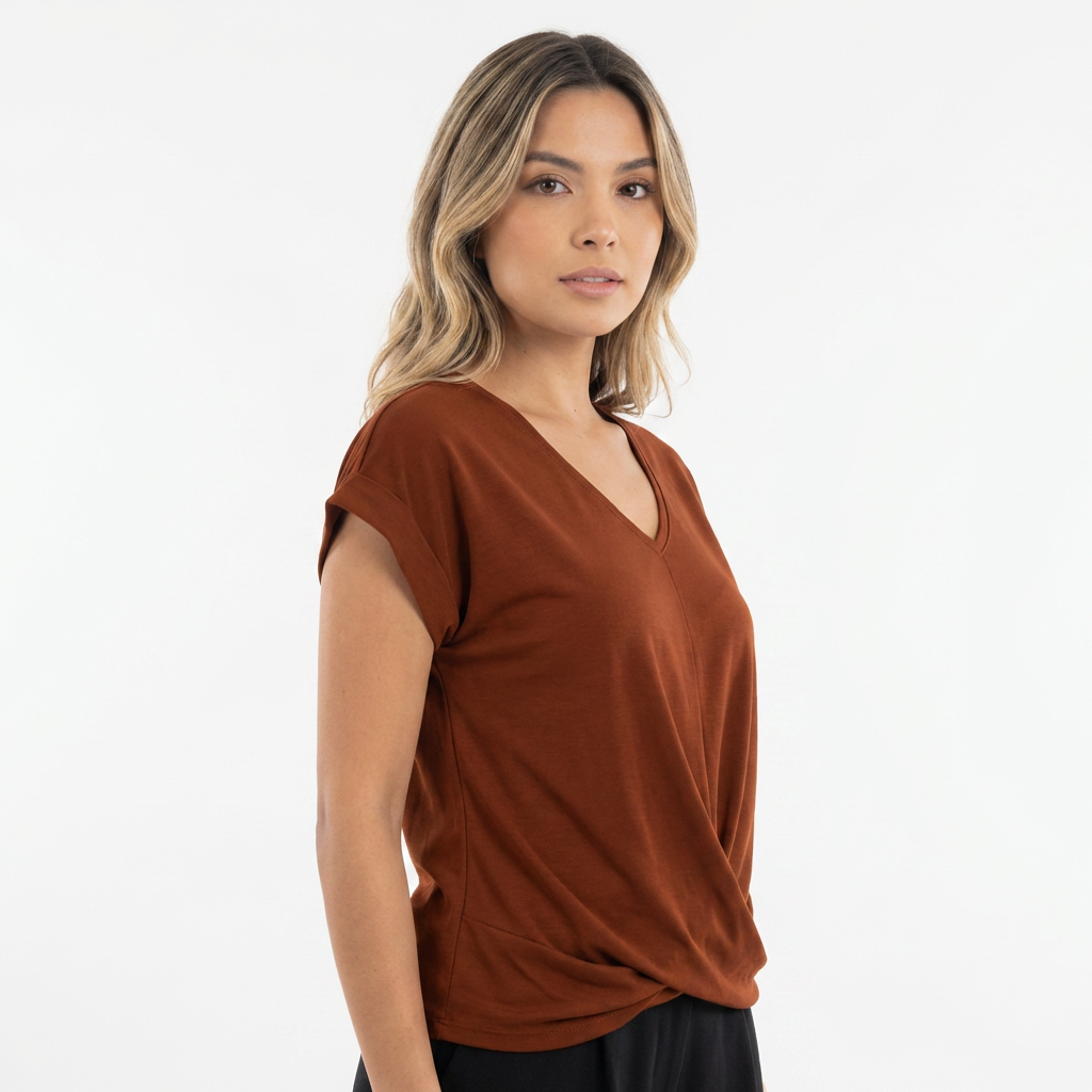 Blusa mujer escote corazón casual