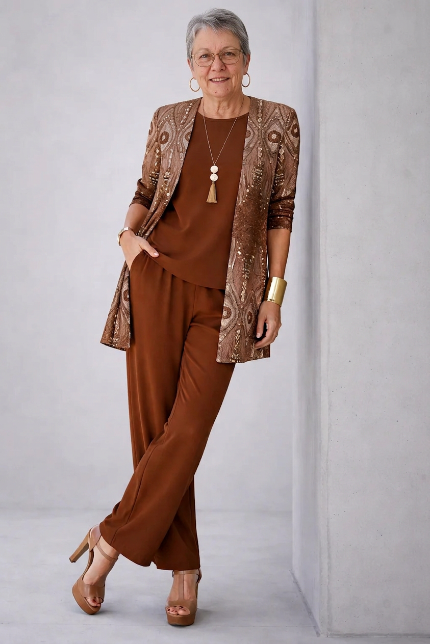 Conjunto Mujer Tres Piezas Comodo Ajuste Casual - Mavetta