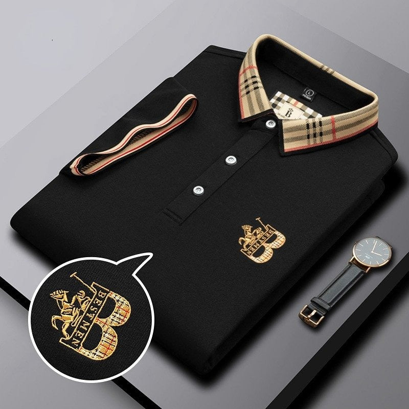 Polo Hombre Algodón Cuello Contraste Estilo Informal