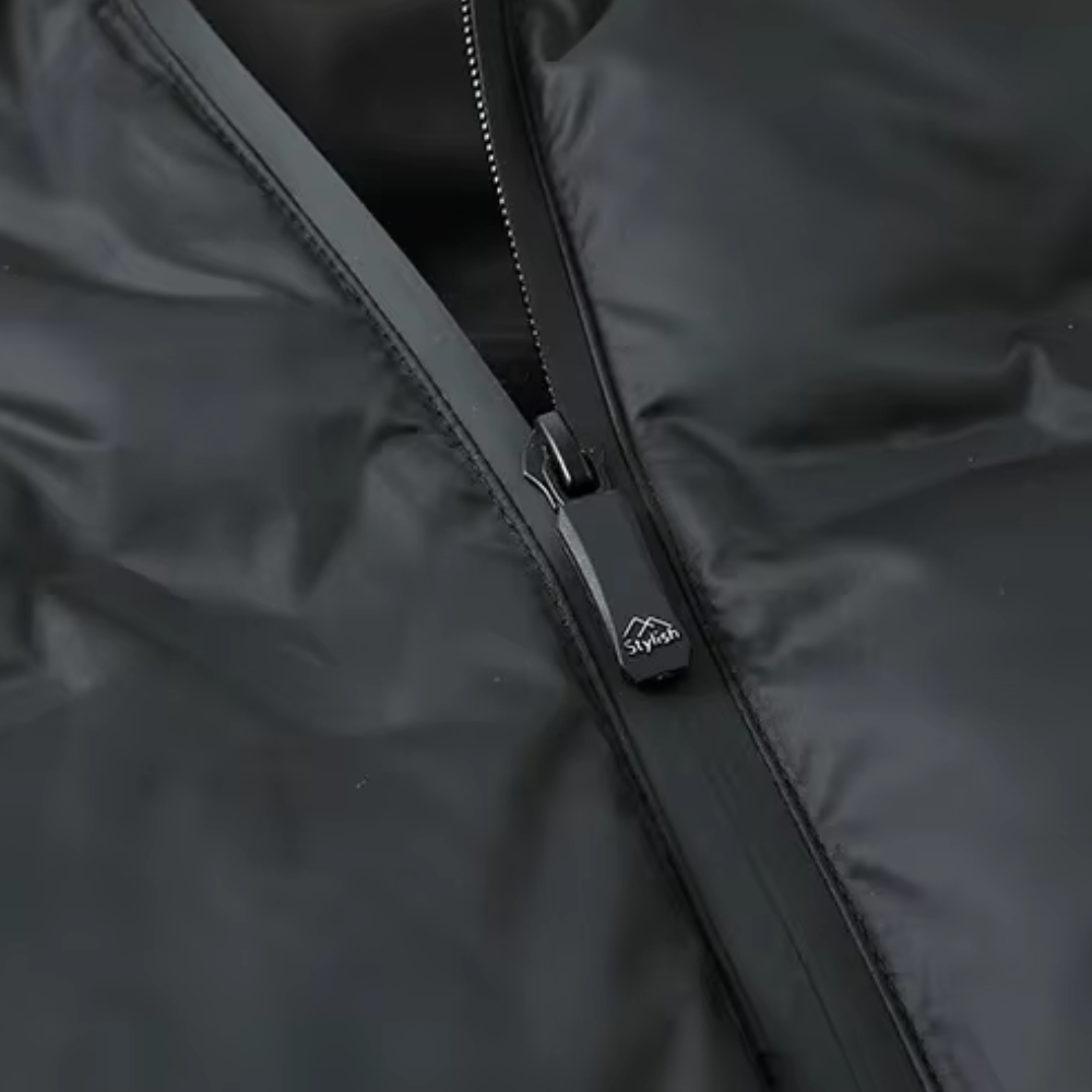 Chaqueta Acolchada Hombre con Cremallera Ajuste Regular