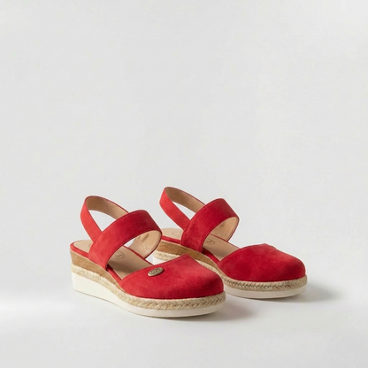 Sandalias Plataforma Mujer de Lino Estilo Alpargata Cuña