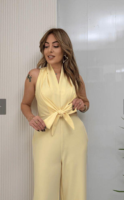 Mono Mujer Fluido Cintura Definida Pierna Ancha