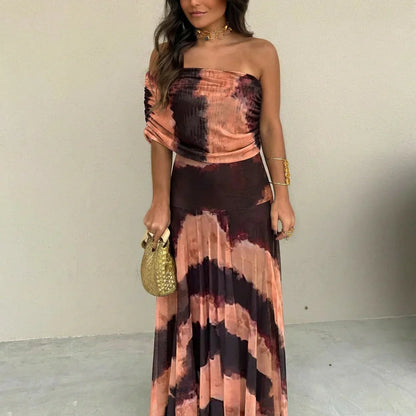 Vestido Mujer Mesh Asimétrico