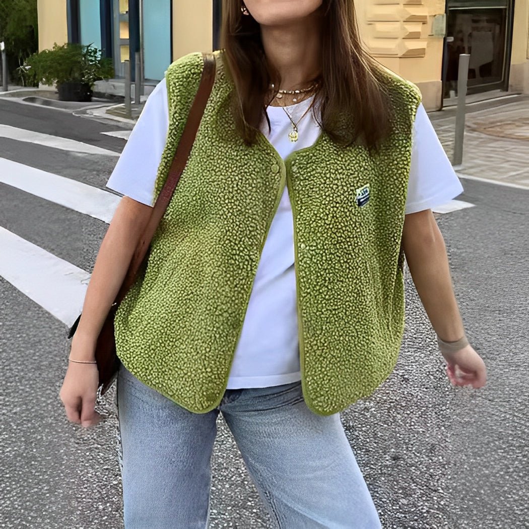 Chaleco Mujer Acolchado Suave con Botones y Bolsillos Aislante - Mavetta