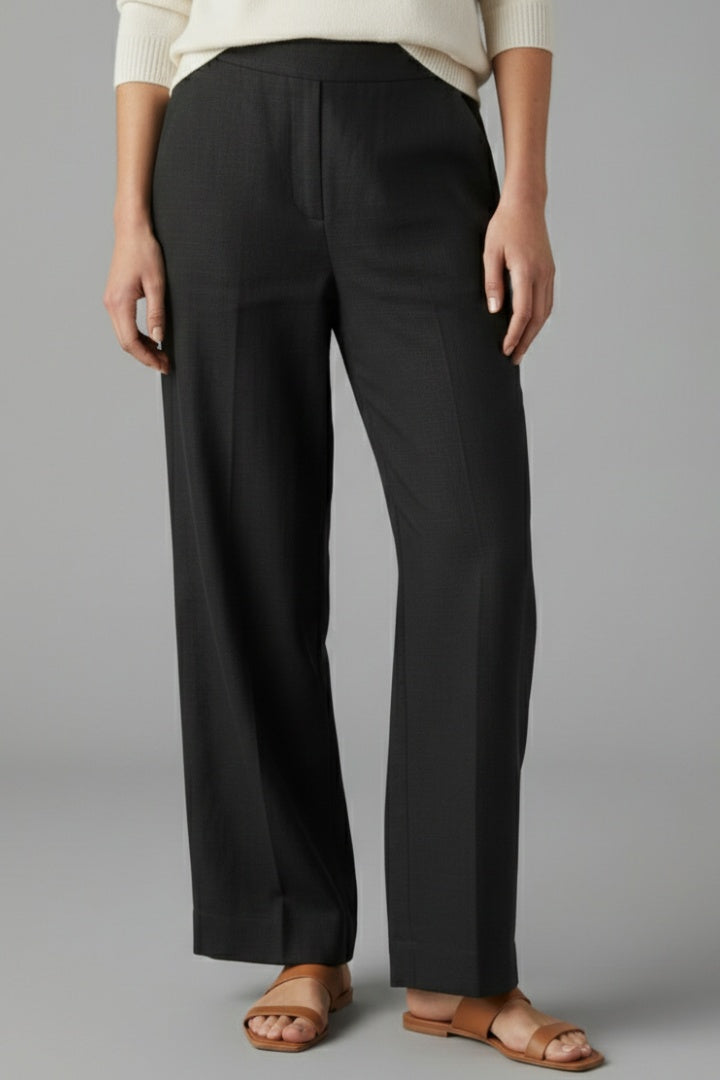 Pantalón Palazzo Mujer Cintura Elástica Bolsillos