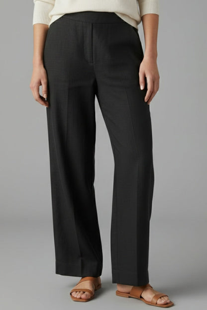 Pantalón Palazzo Mujer Cintura Elástica Bolsillos