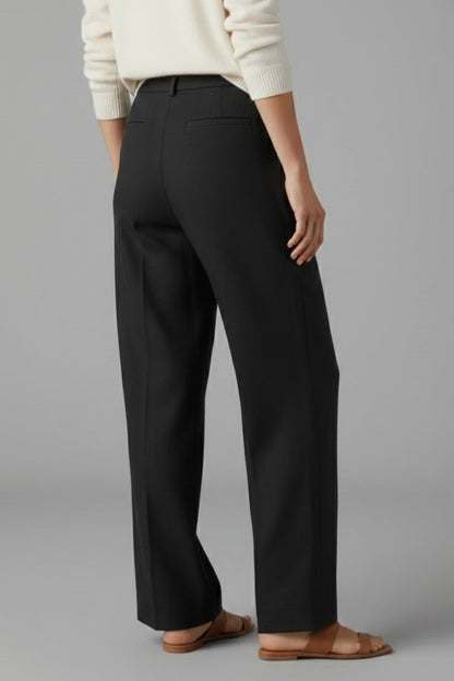 Pantalón Palazzo Mujer Cintura Elástica Bolsillos