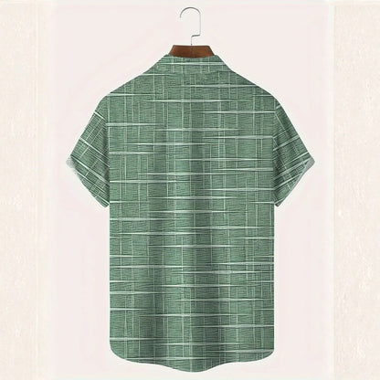Camisa Hombre Manga Corta Estampada Hawaiana