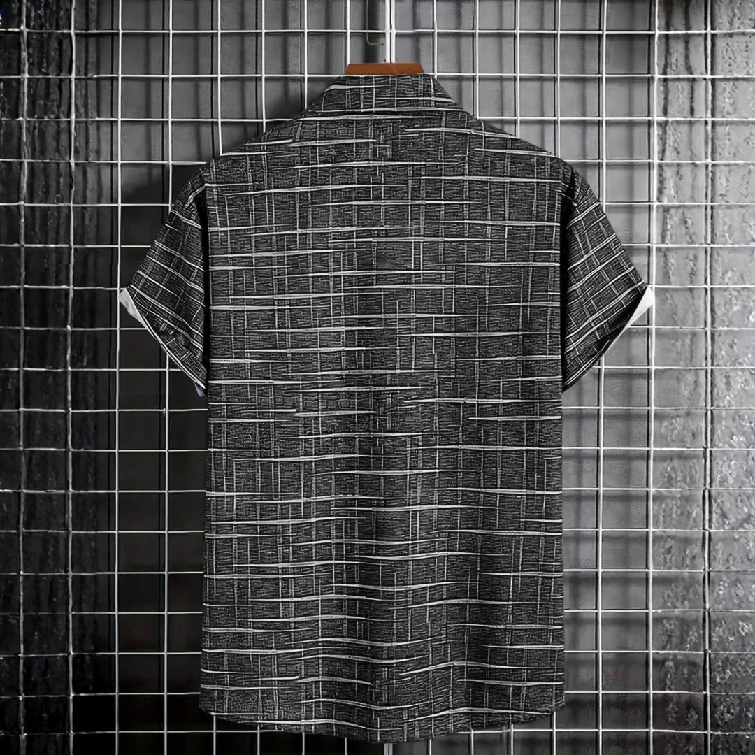 Camisa Hombre Manga Corta Estampada Hawaiana