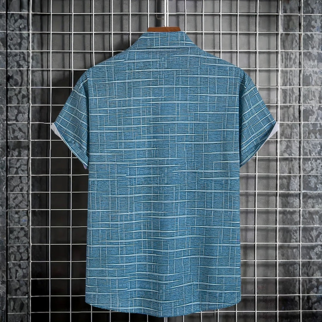 Camisa Hombre Manga Corta Estampada Hawaiana